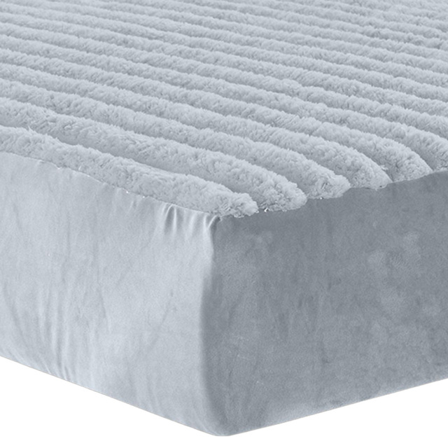 Velosso Super King Size Silver Jumbo Cord Fitted Bed Sheet - Wilko - image 1