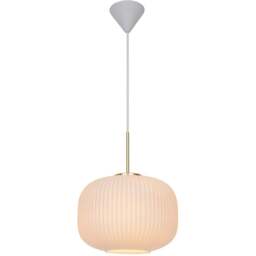 Nordlux Milford 30 2.0 Opal White Pendant Lamp - Size: 23.5 x 30 x 30cm - Wilko