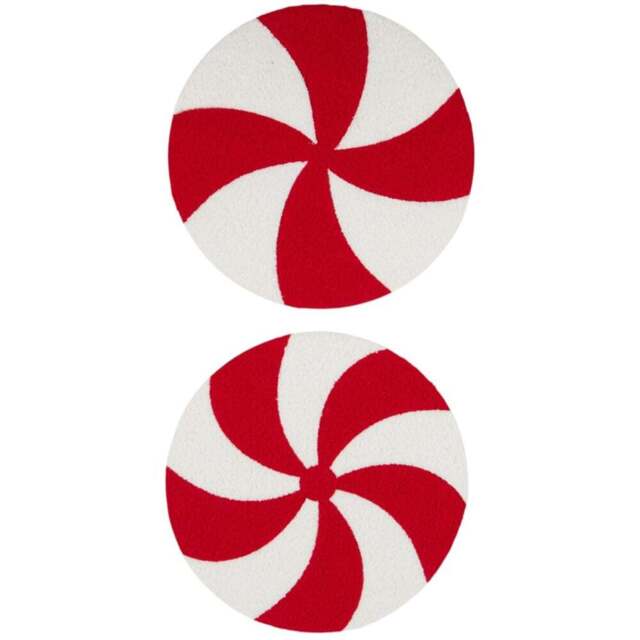 Set of 4 Candy Cane Placemats - Red - Candy Cane Lane - Wilko - image 1