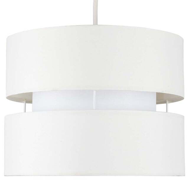 ValueLights Sophia 2-Tier Cream and White Small Ceiling Light Shade - Size: 26 x 19 x 26cm - Wilko - image 1