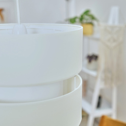 ValueLights Sophia 2-Tier Cream and White Small Ceiling Light Shade - Size: 26 x 19 x 26cm - Wilko - thumbnail 5