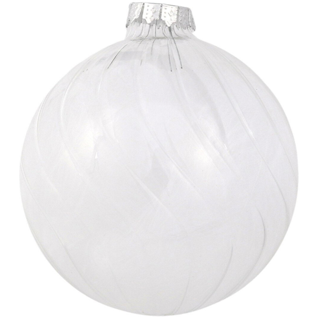 Clear White Feather Bauble - White - Size: 1 Piece - Wilko - image 1