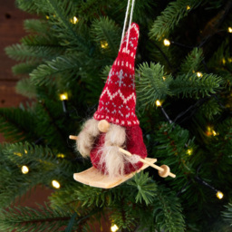 Hanging Mouse on Skis Multicolour - Santa's Chalet - Wilko - thumbnail 4