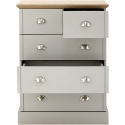 GFW Kendal 5 Drawer Grey Chest of Drawers - Wilko - thumbnail 6
