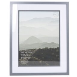 The Port. Co Grey Inlay Box Photo Frame Mounted 16 x 12 inch - Size: Multi - The Port. Co Gallery - Wilko