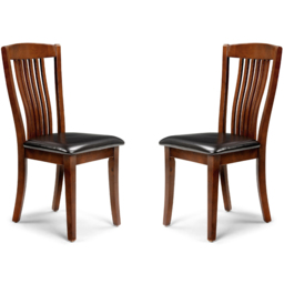 Julian Bowen Canterbury Set of 2 Brown and Mahogany Dining Chair - Wood - Wilko - thumbnail 3