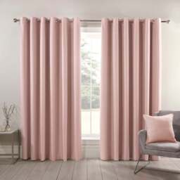 Divante Blush Hoxton Blackout Eyelet Curtains 229 x 168cm - Size: W 228 x D 168cm - Wilko - thumbnail 3