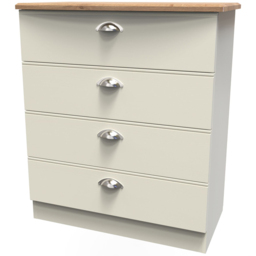 Crowndale Victoria 4 Drawer Cream Ash and Oak Chest of Drawer - Wilko - thumbnail 5