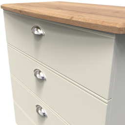 Crowndale Victoria 4 Drawer Cream Ash and Oak Chest of Drawer - Wilko - thumbnail 7