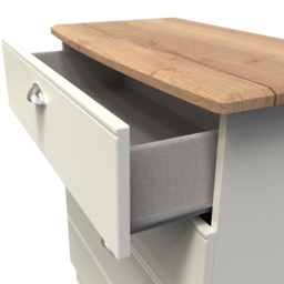 Crowndale Victoria 4 Drawer Cream Ash and Oak Chest of Drawer - Wilko - thumbnail 6