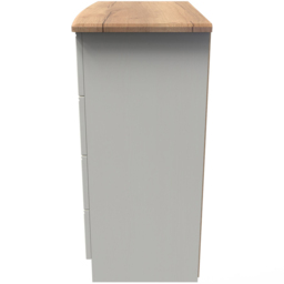 Crowndale Victoria 4 Drawer Cream Ash and Oak Chest of Drawer - Wilko - thumbnail 4