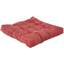 Living and Home Red Soft Corduroy Chair Cushion 55 x 55cm - Size: 5 x 55 x 55cm - Wilko - thumbnail 4