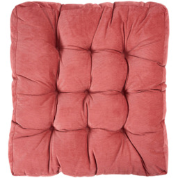 Living and Home Red Soft Corduroy Chair Cushion 55 x 55cm - Size: 5 x 55 x 55cm - Wilko - thumbnail 5