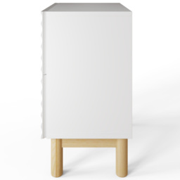 GFW Karla 2 Drawer White Ribbed Bedside Table 2 Pack - Wilko - thumbnail 7