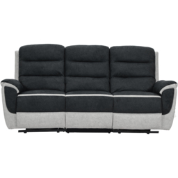 Comfy Living 3 Seater Two Tone Contrast Fabric Manual Recliner Sofa - Multi - Wilko - thumbnail 4