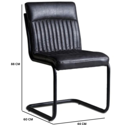 Brooklyn Napoli Set of 2 Dark Grey Dining Chair - Brown - Wilko - thumbnail 5