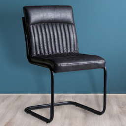Brooklyn Napoli Set of 2 Dark Grey Dining Chair - Brown - Wilko