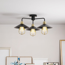 Dylan 3 Arm Ceiling Fitting Black - Wilko - thumbnail 7