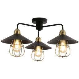 Dylan 3 Arm Ceiling Fitting Black - Wilko - thumbnail 1