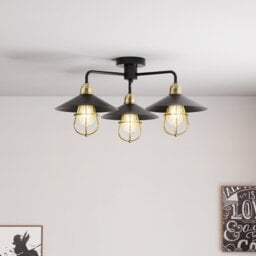 Dylan 3 Arm Ceiling Fitting Black - Wilko - thumbnail 3