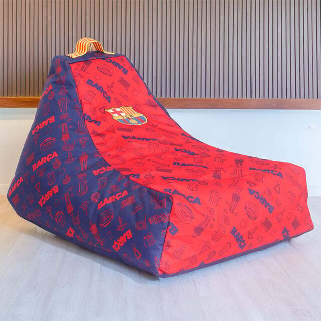 Kaikoo Barcelona Blue and Red Print Kids Tripod Chair - Size: 60  x 74  x 50cm - multi - Wilko - image 1