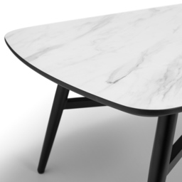 Julian Bowen Caruso Marble Effect Coffee Table - Size: 70 x 130 x 44cm - White - Wilko - thumbnail 5