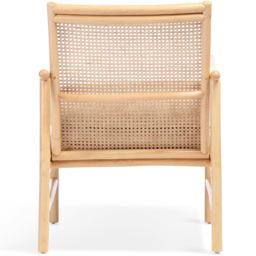Desser Borneo Natural Boucle Rattan Chair - Size: Single - Cream - Desser Furniture - Wilko - thumbnail 4
