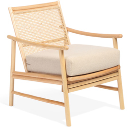 Desser Borneo Natural Boucle Rattan Chair - Size: Single - Cream - Desser Furniture - Wilko - thumbnail 3