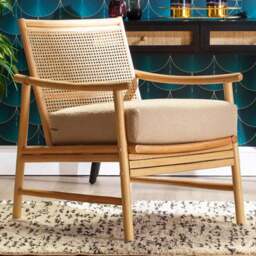 Desser Borneo Natural Boucle Rattan Chair - Size: Single - Cream - Desser Furniture - Wilko