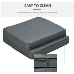 Outsunny Dark Grey Seat and Back Cushion Set - Size: 2 Piece - Wilko - thumbnail 7