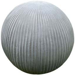 wilko Vertical Ribbed Light Grey Outdoor Decorative Ball 37.5cm