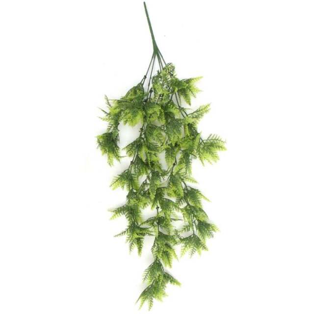 Leaf Boston Fern Hanging Artificial Plant 2ft - Size: 75 x 30 x 10cm - Green - Wilko - image 1