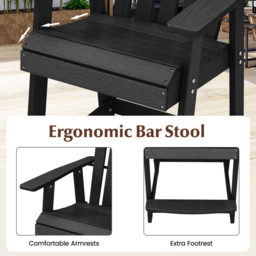 Costway Black Outdoor Chair - Wilko - thumbnail 7