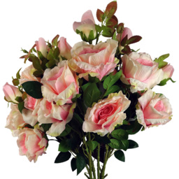 Leaf Pink Rose Artificial Stem 80cm 6 Pack - Size: 80 x 20 x 20cm - Wilko - thumbnail 3