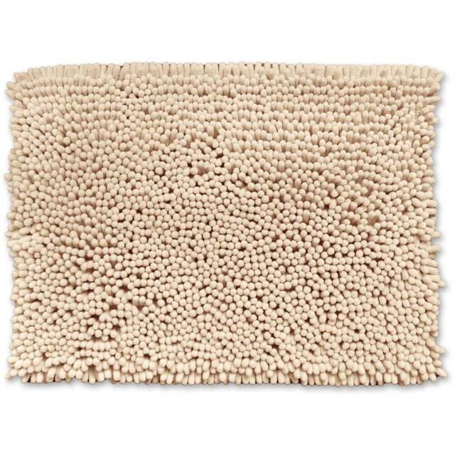 Allure Bath Fashions Jumbo Luxury Stone Deep Pile Non-Slip Bobble Bath Mat 50 x 70cm - Brown - Wilko - image 1