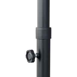Outsunny Dark Grey Crank Handle Half Parasol with Cross Base 2m - Size: 3m - Wilko - thumbnail 4