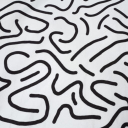 Berlin Doodle Duvet Set - White and Black/King - Wilko - thumbnail 5