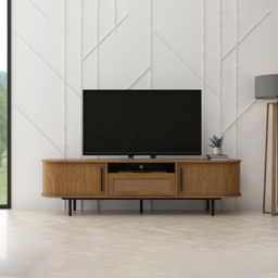Kudl LV55 2 Door Single Shelf Light Oak TV Unit - Brown - Wilko - thumbnail 5