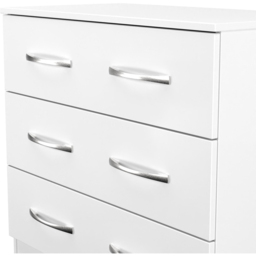 Crowndale Avon 3 Drawer Matt White Chest of Drawers Ready Assembled - White Matt - Wilko - thumbnail 6