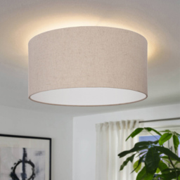 EGLO Feniglia Beige Linen Ceiling Light - Size: 24 x 47.5 x 24cm - black - Wilko - thumbnail 3