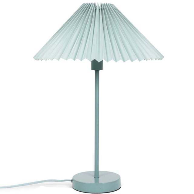 ValueLights Akira Blue Pleated Shade LED Table Lamp - Size: 48.5 x 34.5 x 34.5cm - Wilko - image 1