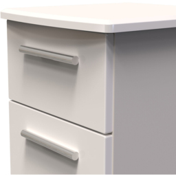 Crowndale Knightsbridge 5 Drawer Kashmir Gloss Tall Bedside Cabinet Ready Assembled - Kashmir Gloss & Kashmir - Wilko - thumbnail 6