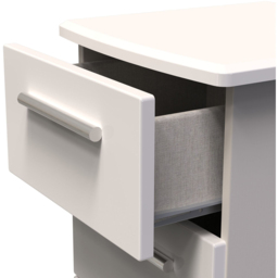 Crowndale Knightsbridge 5 Drawer Kashmir Gloss Tall Bedside Cabinet Ready Assembled - Kashmir Gloss & Kashmir - Wilko - thumbnail 7