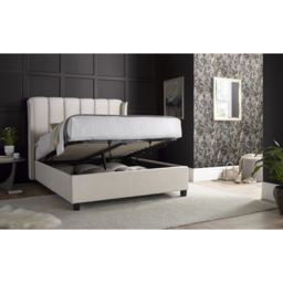 Aurora Double Warmstone Velvet Ottoman Bed - Cream - Bedmaster - Wilko - thumbnail 3