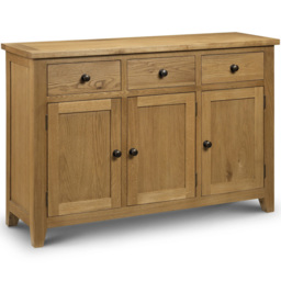 Julian Bowen Astoria 3 Door 3 Drawer Oak Sideboard - Wood - Wilko - thumbnail 3