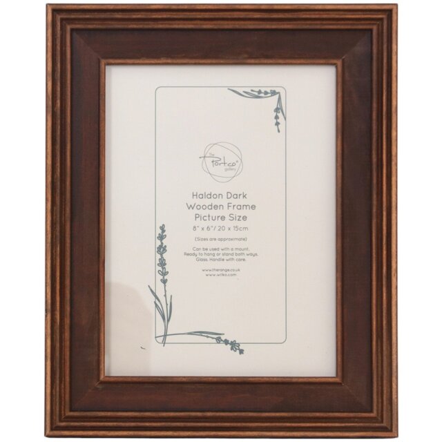 Haldon Wooden Frame Brown 8 x 6in - Wilko - image 1