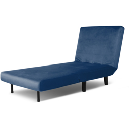 Aurora Single Seater Blue Velvet Sofa Bed - Home Garden Direct - Wilko - thumbnail 6