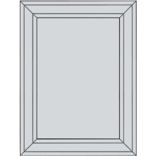 MirrorOutlet Langley Bevelled Wall Mirror 144 x 116cm - Size: 144 x 115.5cm - Clear - Wilko - image 1