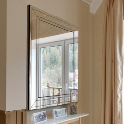 MirrorOutlet Langley Bevelled Wall Mirror 144 x 116cm - Size: 144 x 115.5cm - Clear - Wilko - thumbnail 3