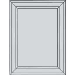 MirrorOutlet Langley Bevelled Wall Mirror 144 x 116cm - Size: 144 x 115.5cm - Clear - Wilko - thumbnail 1